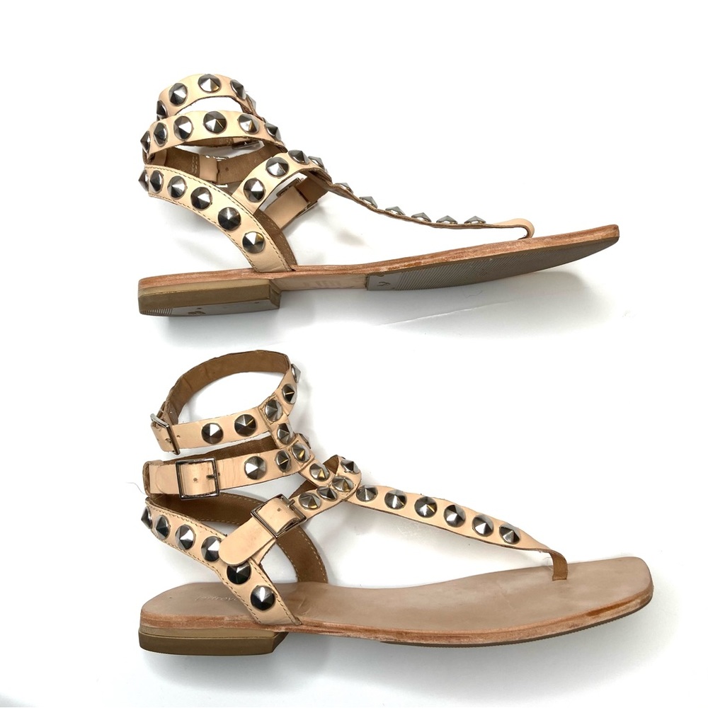 JEFFREY CAMPBELL Silver Studded Leather Gladiator Sandal - Picture 15 of 16